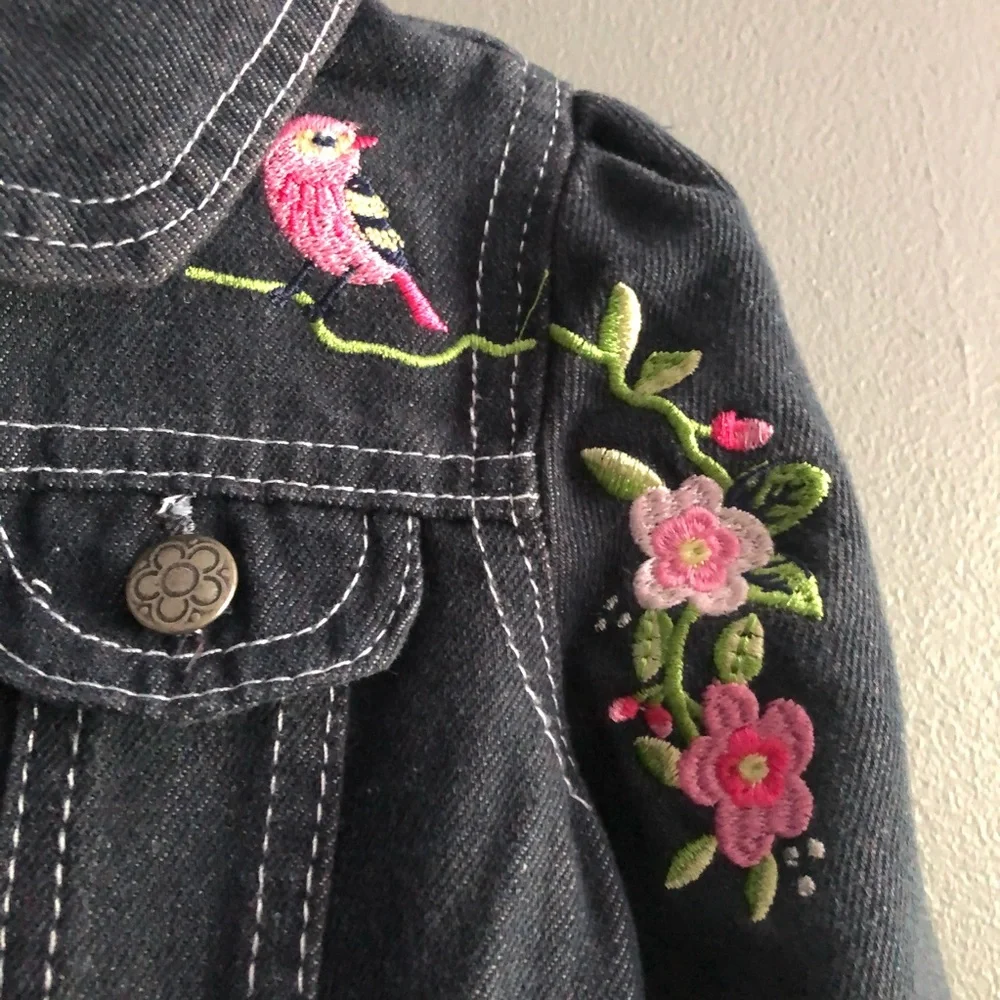 Nanette Lepore Kids Embroidered Jean Jacket